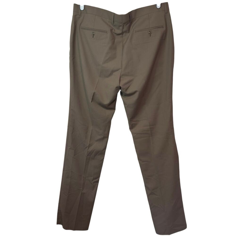 NWOT Carlo Lusso Men's Unhemmed Dress Pants Size 38R Tan Professional Office - Picture 2 of 7